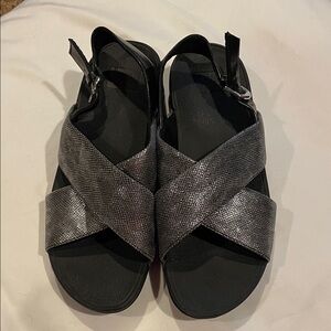 Fitflop Black and Silver Sandals